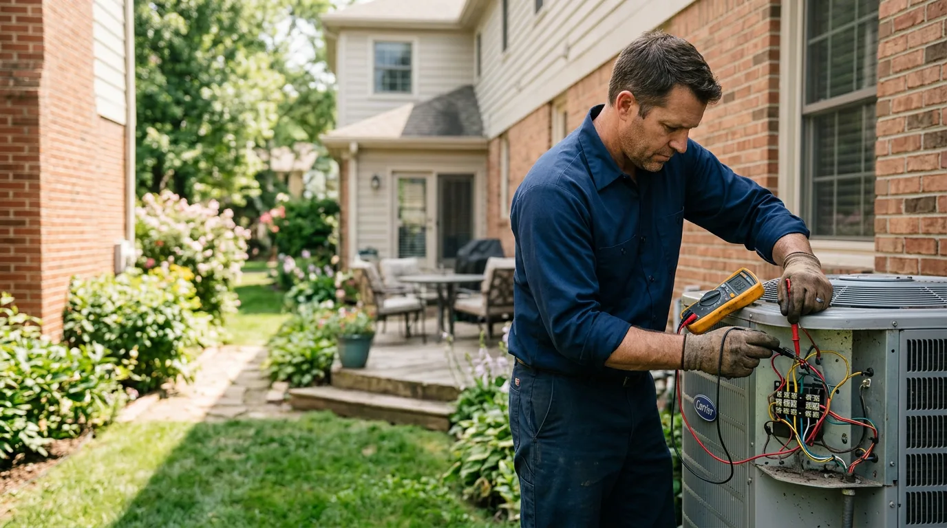 HVAC technician working near Wendel, PA